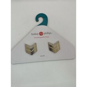 Lindsay Phillips Interchangeable Snaps - Leslie Gold- One Size - New